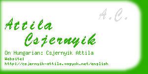 attila csjernyik business card